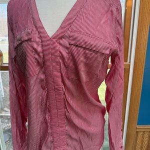 Express Striped Red Women's Top